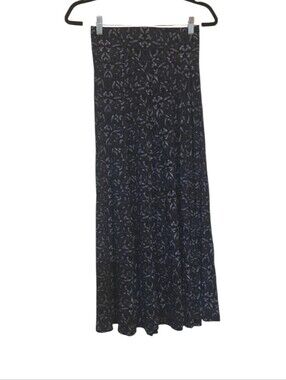 Ditsy Floral Navy Maxi Skirt